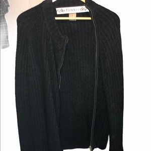 Dekker Black Wool Sweater, Size Medium